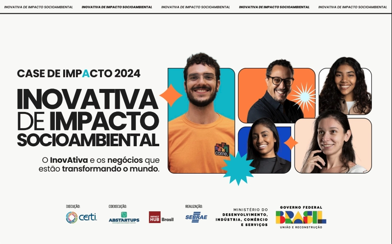 Capa do material InovAtiva de Impacto Socioambiental: negócios que transformam o mundo