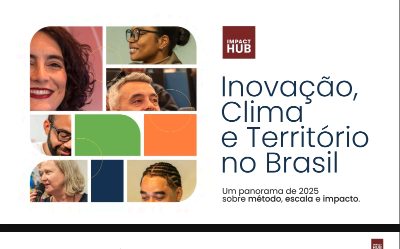 Capa do material Panorama 2025: inovação, clima e território no Brasil